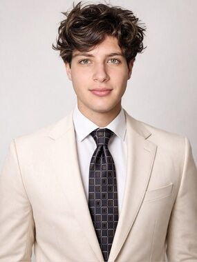 Ermenegildo Zegna  Navy Geometric Tie